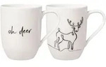 Villeroy & Boch Statement Becher mit Henkel "XMAS Set Rentier" 2tlg.