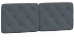 vidaXL Kopfteil-Kissen Dunkelgrau 140 cm Samt