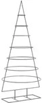 vidaXL Metall-Weihnachtsbaum zum Dekorieren Schwarz 210 cm
