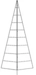 vidaXL Metall-Weihnachtsbaum zum Dekorieren Schwarz 210 cm