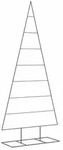 vidaXL Metall-Weihnachtsbaum zum Dekorieren Schwarz 210 cm