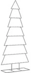 vidaXL Metall-Weihnachtsbaum zum Dekorieren Schwarz 210 cm 4018953