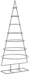 vidaXL Metall-Weihnachtsbaum f&uuml;r Dekorationen Schwarz 180 cm
