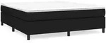 vidaXL Bettgestell ohne Matratze Schwarz 180x200 cm Stoff