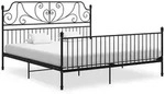 vidaXL Bettgestell Schwarz Metall 180x200 cm