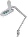 Velleman LED-Lupenleuchte, Klemmfu&szlig;, Gelenkarm, dimmbar Linsenkappe, 60 LEDs,