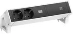 BACHMANN DESK2 2xSchutzkontakt USB C, USB Charger 60W 0,2m GST18 weiss