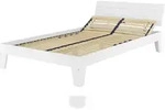 Erst-Holz Wei&szlig;es Doppelbett in &Uuml;berl&auml;nge 160x220 Bettgestell Holzbett Massivholz