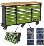 Baumarktplus Werkstattwagen Deluxe XXL 254tlg. 161x92,5 cm 20 Schubladen
