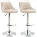 CLP 2er Set Barhocker Lazio Kunstleder creme