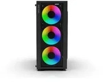 Computer CASE EMG-15XB 4x ARGB L&uuml;fter LED Glasscheibe schwarz