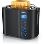 Arendo 2-Scheiben Toaster mit 6 Br&auml;unungsstufen, LCD-Display mit...