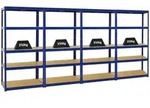 PROREGAL Mega Deal | 4x Schwerlastregal Slim Elephant S | HxBxT 180x90x45 cm | 5