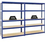 PROREGAL Mega Deal | 2x Schwerlastregal Big Elephant S | HxBxT 180x120x45 cm 