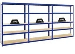 PROREGAL Mega Deal | 3x Schwerlastregal Big Elephant S | HxBxT 180x120x45 cm 