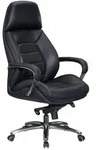 FineBuy B&uuml;rostuhl Echtleder Schwarz 120 kg