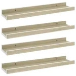 vidaXL Wandregale 4 Stk. Wei&szlig; und Sonoma-Eiche 40x9x3 cm