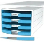 HAN Schubladenbox IMPULS Trend Colour, 4 offene Sch&uuml;be f. DIN A4/C4, 1011-X,