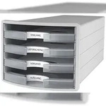 HAN Schubladenbox IMPULS 1013-63 DIN A4/C4 4F&auml;cher offen l.gr/tr