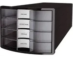 HAN 1012-363 Schubladenbox IMPULS - A4/C4, 4 geschlossene Schubladen,