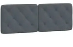 vidaXL Kopfteil-Kissen Dunkelgrau 120 cm Samt