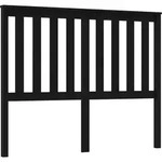 vidaXL Kopfteil Schwarz 146x6x101 cm Massivholz Kiefer