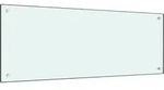 vidaXL K&uuml;chenr&uuml;ckwand Wei&szlig; 100x40 cm Hartglas