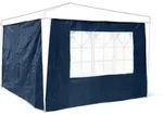 Relaxdays Pavillon-Seitenteile 2er Set, 3x3m, Fenster, Klettverschluss,
