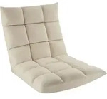 tectake Relaxsessel Snooze, 2 in 1, Samt, 14-fach verstellbar Beige