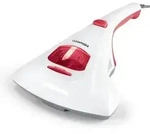 CLEANmaxx Milben-Handstaubsauger mit UV-C-Licht inkl. 2 Ersatzfilter - wei&szlig;/rot