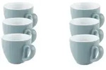 APS 6er Set Espressotasse in blau &Oslash; 6 cm, H: 5,5 cm, 80 ml