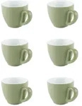 APS 6er Set Espressotasse in gr&uuml;n &Oslash; 6 cm, H: 5,5 cm, 80 ml