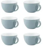 APS 6er Set Cappuccinotasse in blau &Oslash; 10,5 cm, H: 6,5 cm, 300 ml