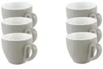 APS 6er Set Espressotasse in grau &Oslash; 6 cm, H: 5,5 cm, 80 ml