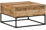 vidaXL Couchtisch 68x68x41 cm Raues Mangoholz