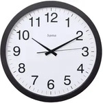 Hama Wanduhr Aruba 00185876 ger&auml;uscharm schwarz