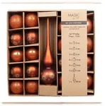 Inges Magic & Goodz 19 Weihnachtskugeln Glas 5-6cm mit Spitze Set Glitzer Motiv