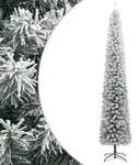 vidaXL Weihnachtsbaum Schlank mit St&auml;nder Beschneit 270 cm PVC