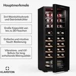 Klarstein Bovella 36 Duo+ Weink&uuml;hlschrank | 2-in-1 | 36 Flaschen | 2 Zonen | 7