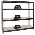 PROREGAL Profi Schwerlastregal RHINO | HxBxT 180x200x60cm | 4...