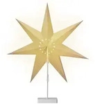 Casaria LED Weihnachtsstern mit St&auml;nder Beleuchtet 60 cm creme Papierstern