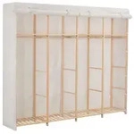 vidaXL Kleiderschrank Wei&szlig; 200 x 40 x 170 cm Stoff