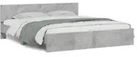 vidaXL Bettgestell mit Kopfteil Betongrau 200x200 cm