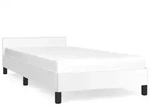 vidaXL Bettgestell mit Kopfteil ohne Matratze Wei&szlig; 90x200 cm