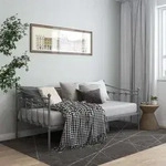 vidaXL Schlafsofa Bettgestell Grau Metall 90x200 cm