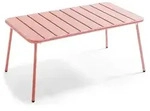 Oviala Business Terrassen-Couchtisch Tonstahl 90 x 50 cm