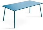 Oviala Business Rechteckiger Gartentisch aus Metall in pazifikblau - Oviala