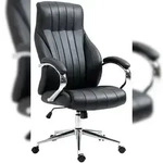 CLP B&uuml;rostuhl Wigan Echtleder HBT: 120x73x76 cm schwarz