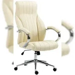 CLP B&uuml;rostuhl Wigan Echtleder HBT: 120x73x76 cm creme