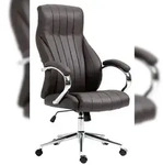 CLP B&uuml;rostuhl Wigan Echtleder HBT: 120x73x76 cm braun